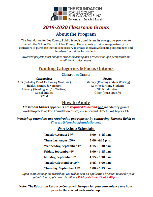 Classroom Grants Classroom Grants