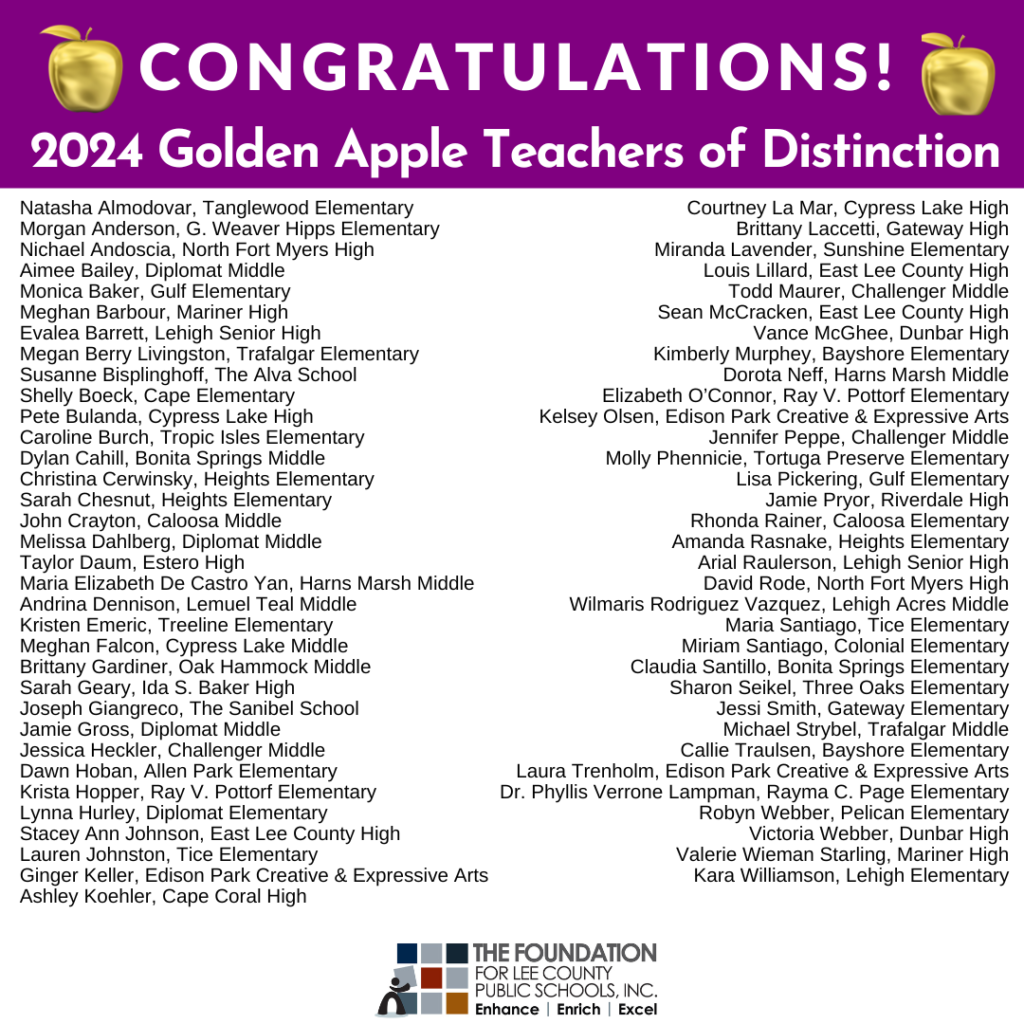 Golden Apple - Foundation for Lee County Public Schools